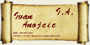 Ivan Anojčić vizit kartica